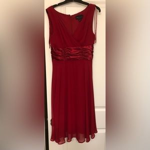 Connected size 14P red formal cocktail dress.